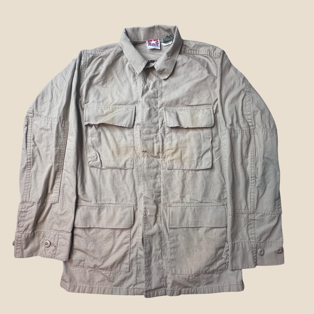 Propper Jacket Mens XS Regular BDU Field Coat Khaki Ripstop Button Down